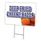 Signmission Deep Fried Cheese Balls Yard & Stake outdoor plastic coroplast window, 2436 Deep Fried Cheese Balls C-2436 Deep Fried Cheese Balls - alternate 1